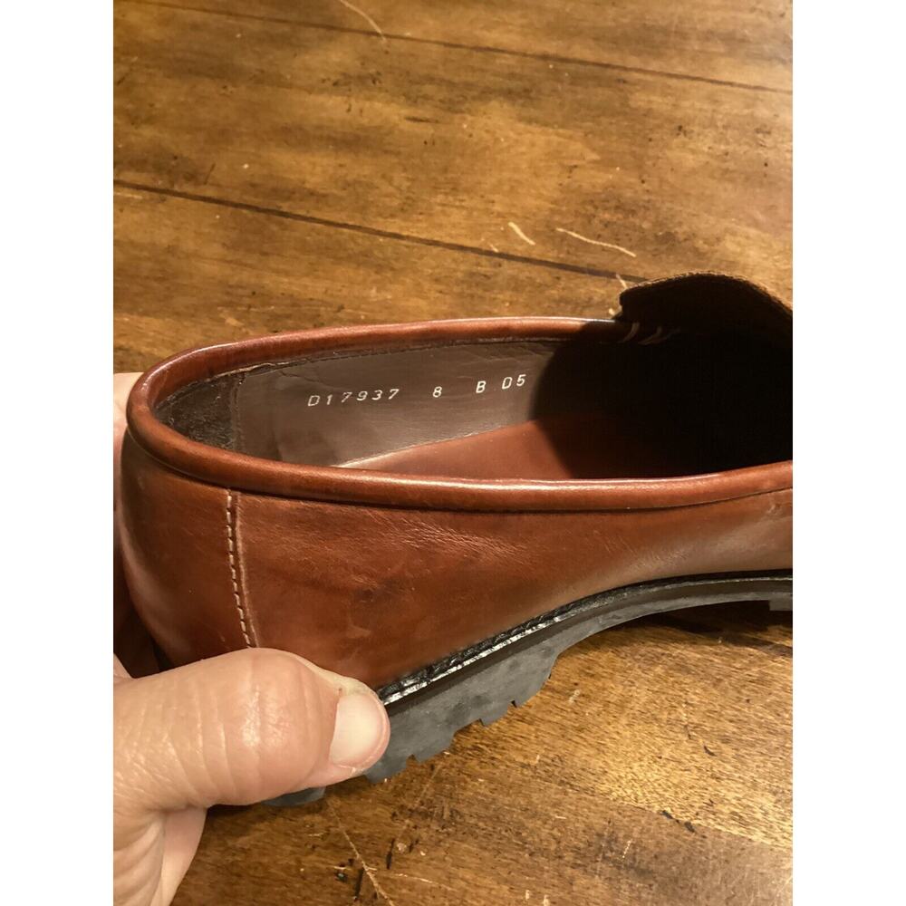 Women's Cole Haan Country Vtg 8 Shoes Brown Leather Slip On Flat Loafers D17937 - Picture 6 of 8